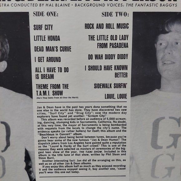 Jan & Dean - Command Performance Live in Person Vinyl LP Liberty Records 1965 - Picture 3 of 8